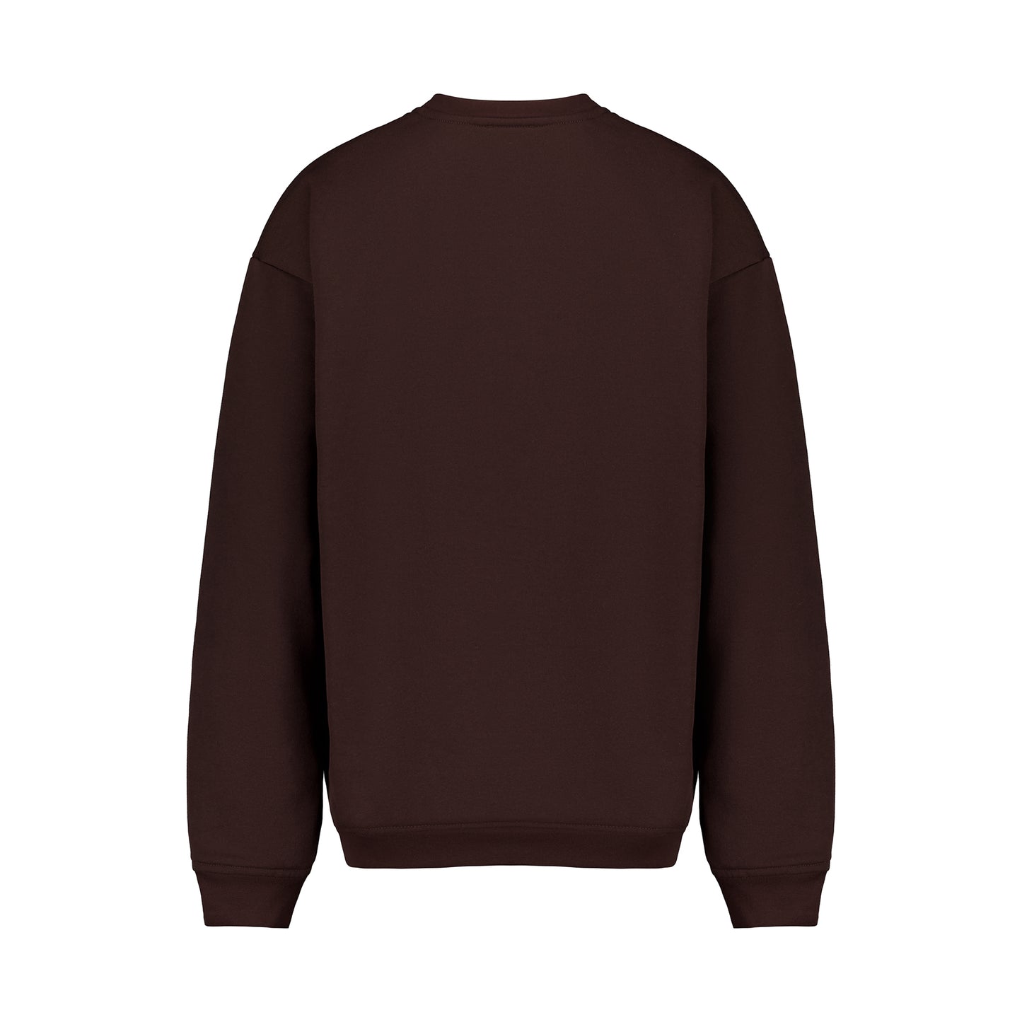 Unisex Relaxed Crew Neck Sweater Chocolate